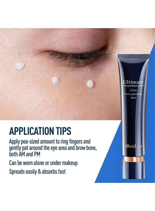 iBealee Peptide Firming and Lifting Eye Cream | Contains Retinol, Hyaluronic Acid, and Other Effective Ingredients to Deeply Nourish and Repair the Skin Around the Eyes 20g - Image 2